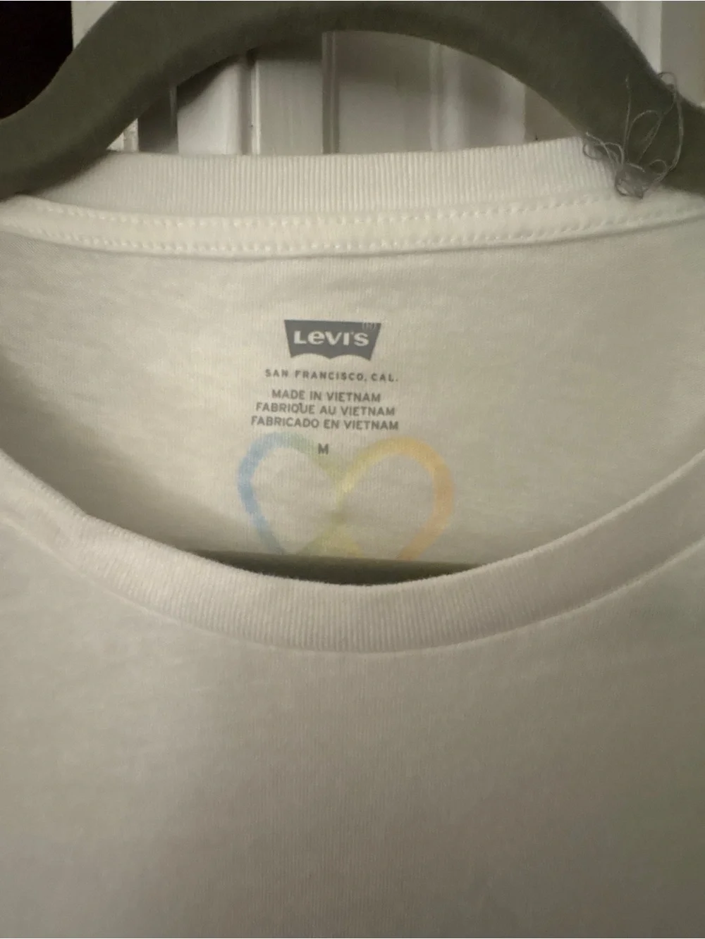 NWT Levi's Pride Community Graphic T-Shirt Tee in White LGBTQ+ great List/ Back